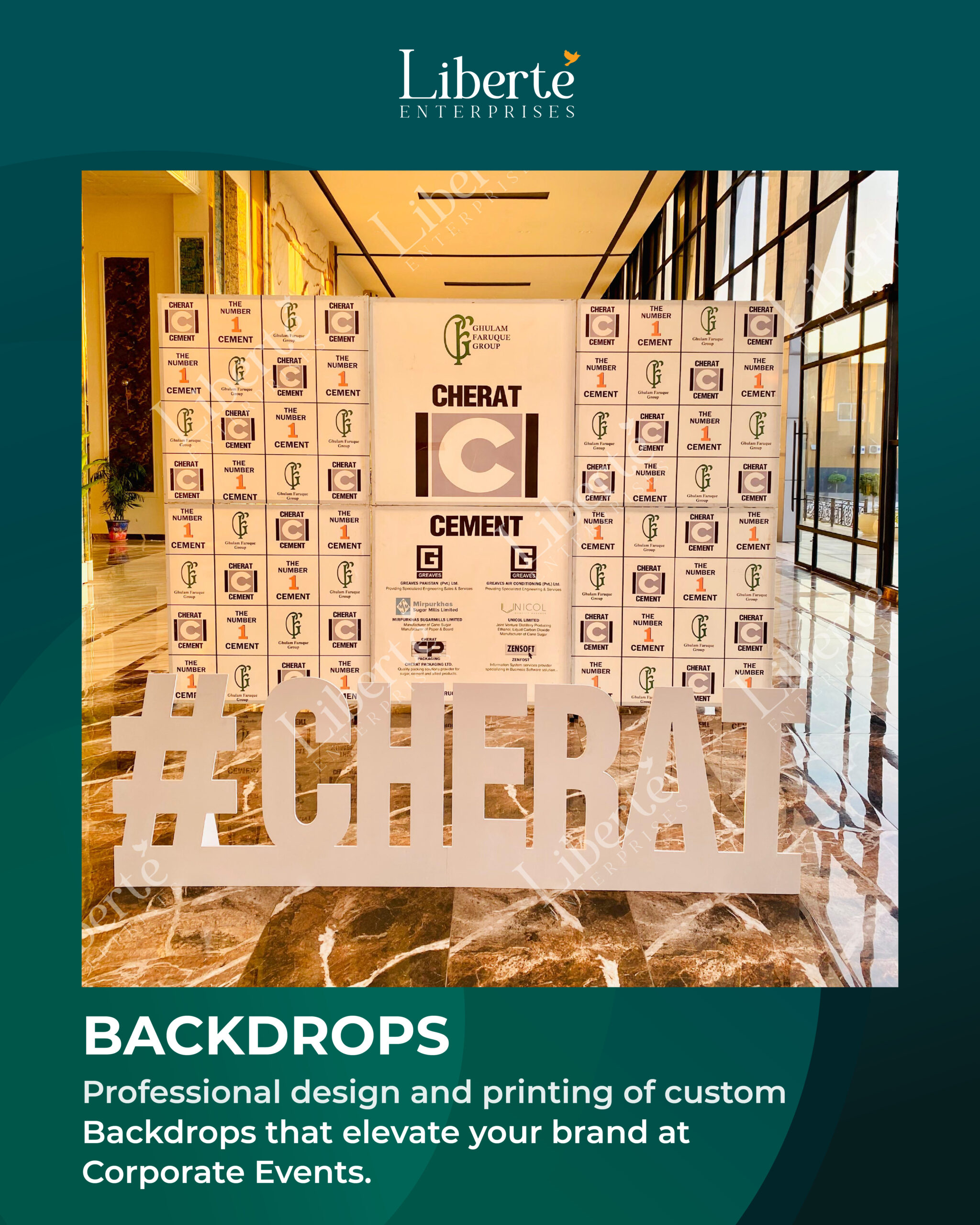 Backdrop Design and Print by Liberte Enterprises