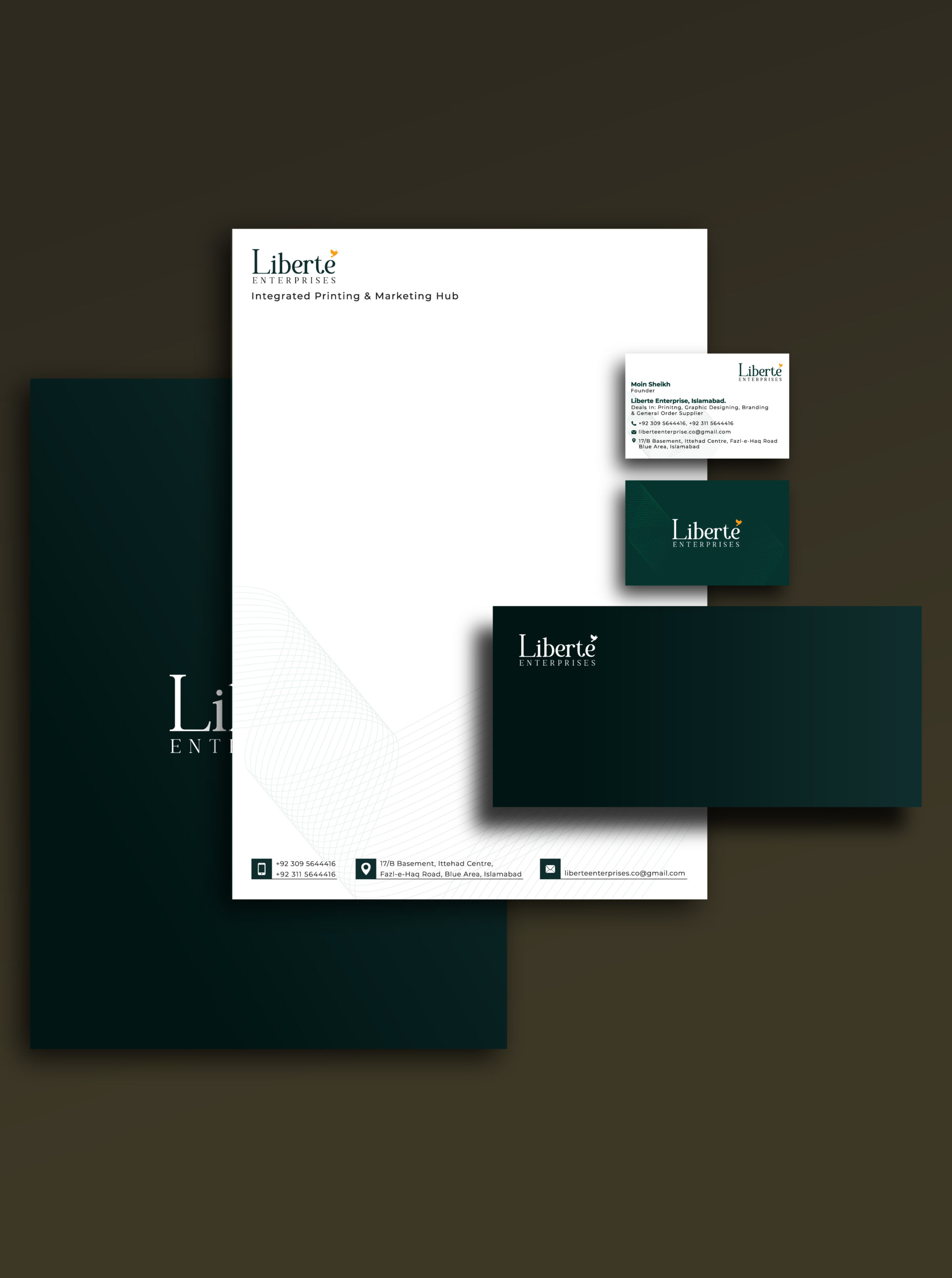 Liberte Enterprises Business Stationary