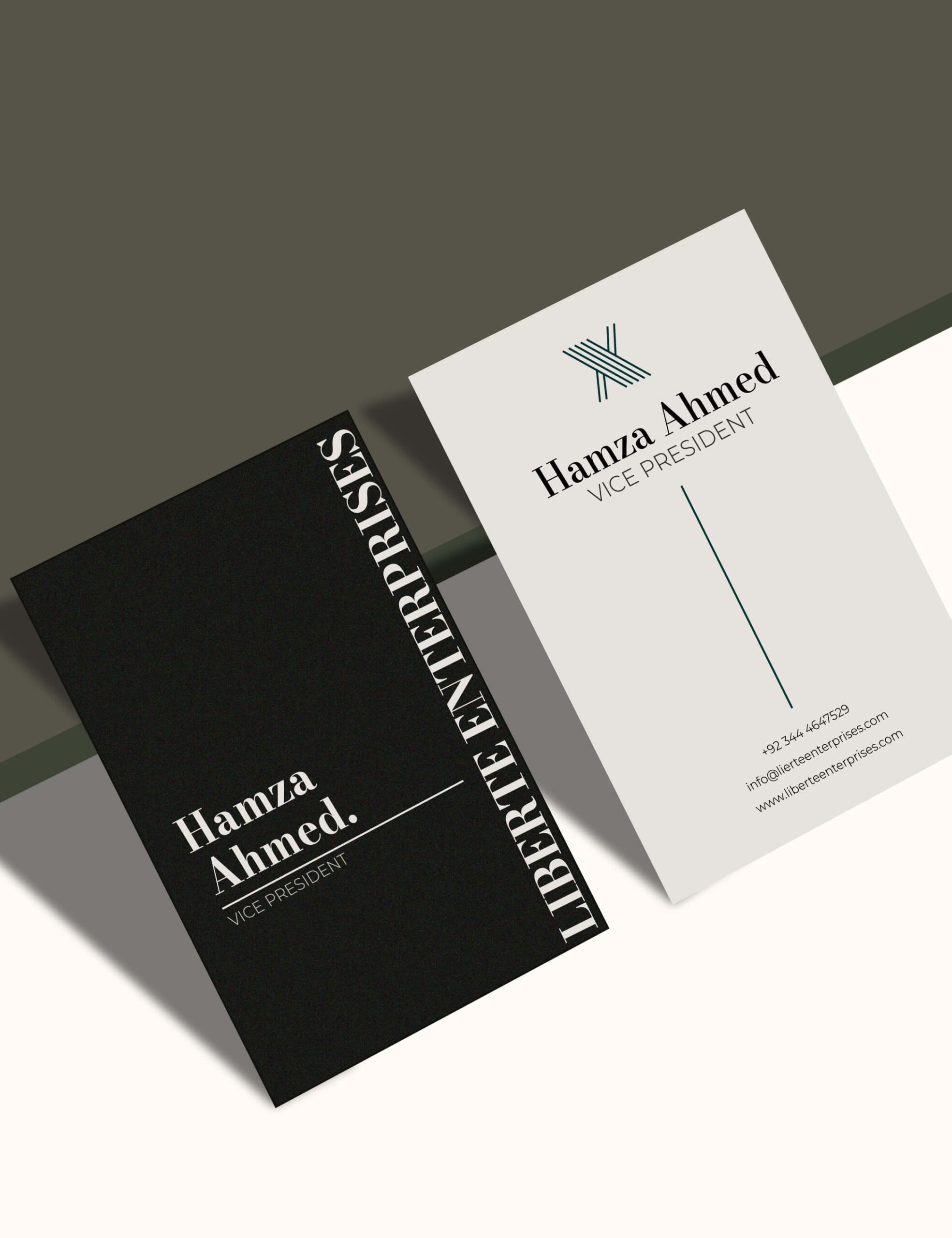 Business card designing and printing by liberte enterprises